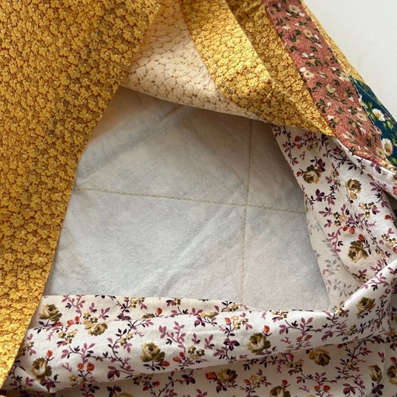 Lot of 3 Handmade Patchwork Quilt Morning Glory Throw Pillow Cover Couch Home - Picture 15 of 15